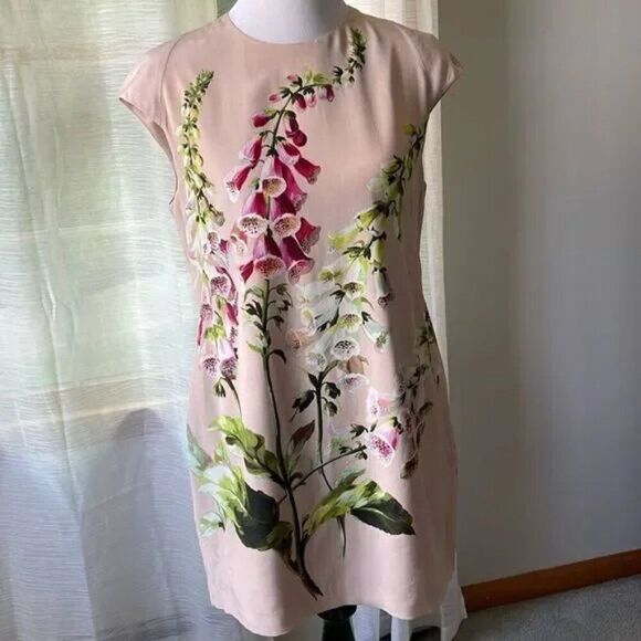 Ted Baker London Silk Floral Dress size 3 - Picture 2 of 8